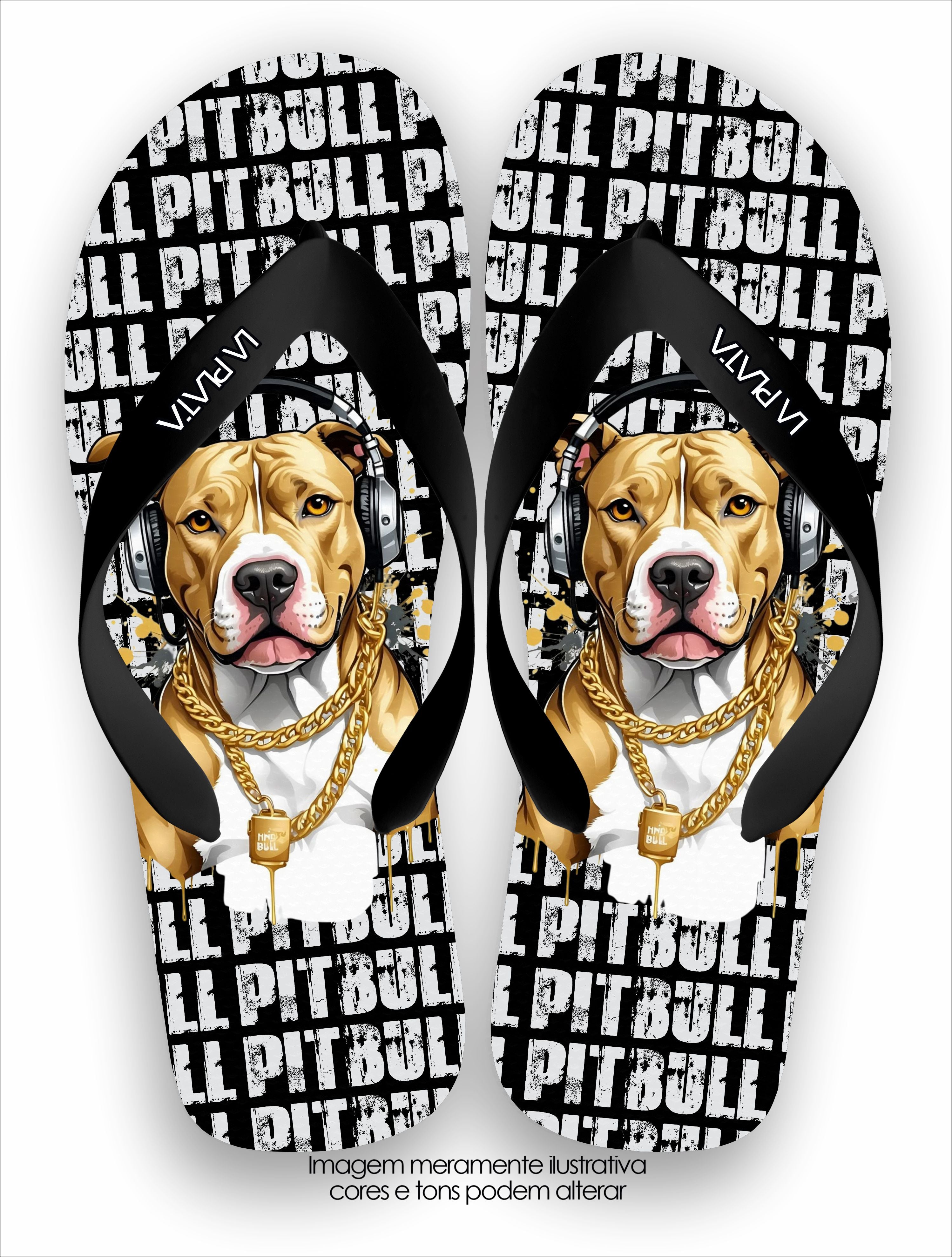 Chinelo Tradicional La Patinhas Dogs Pitbull