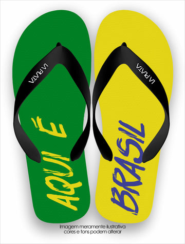 Chinelo Tradicional Aqui É Brasil