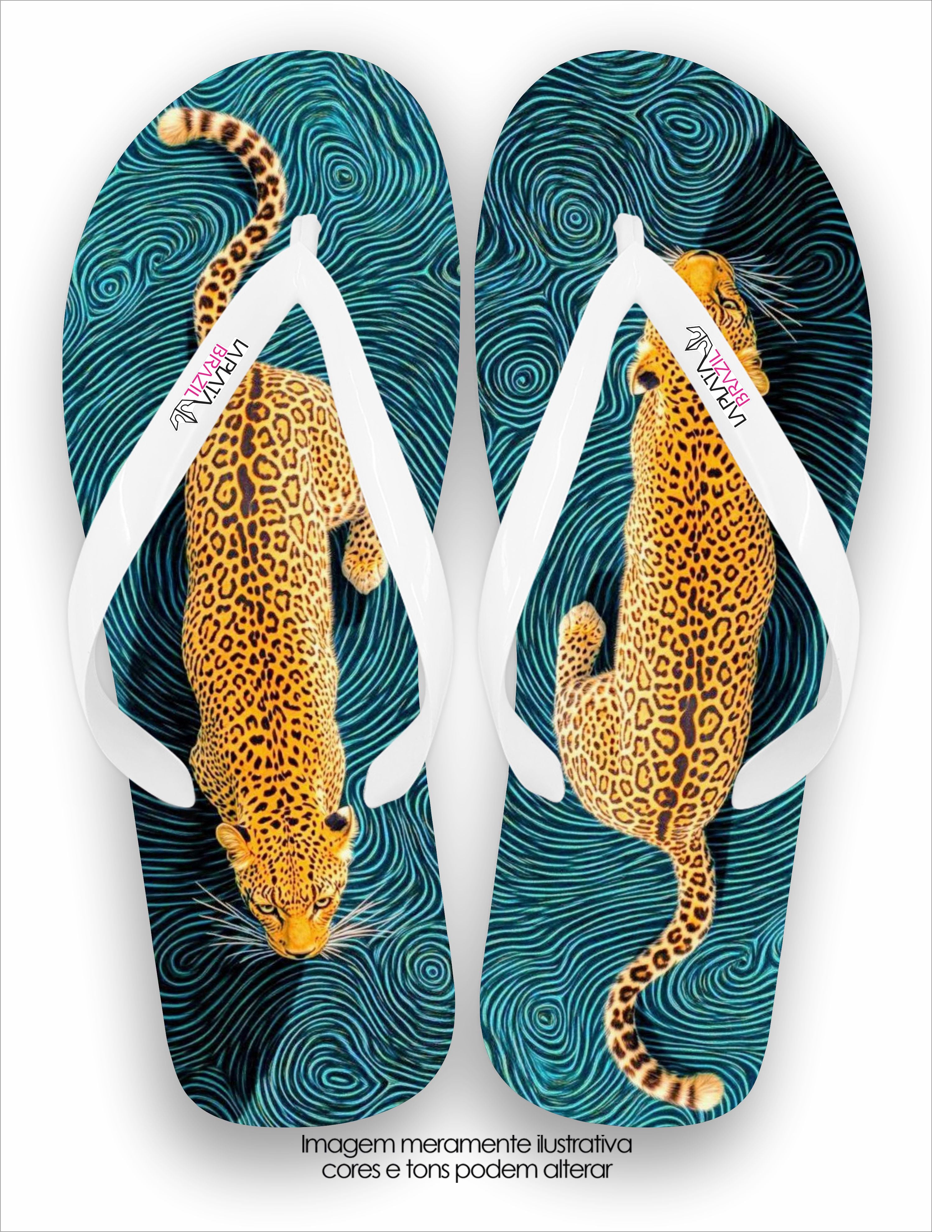 Chinelo La Feminina Onça Pintada