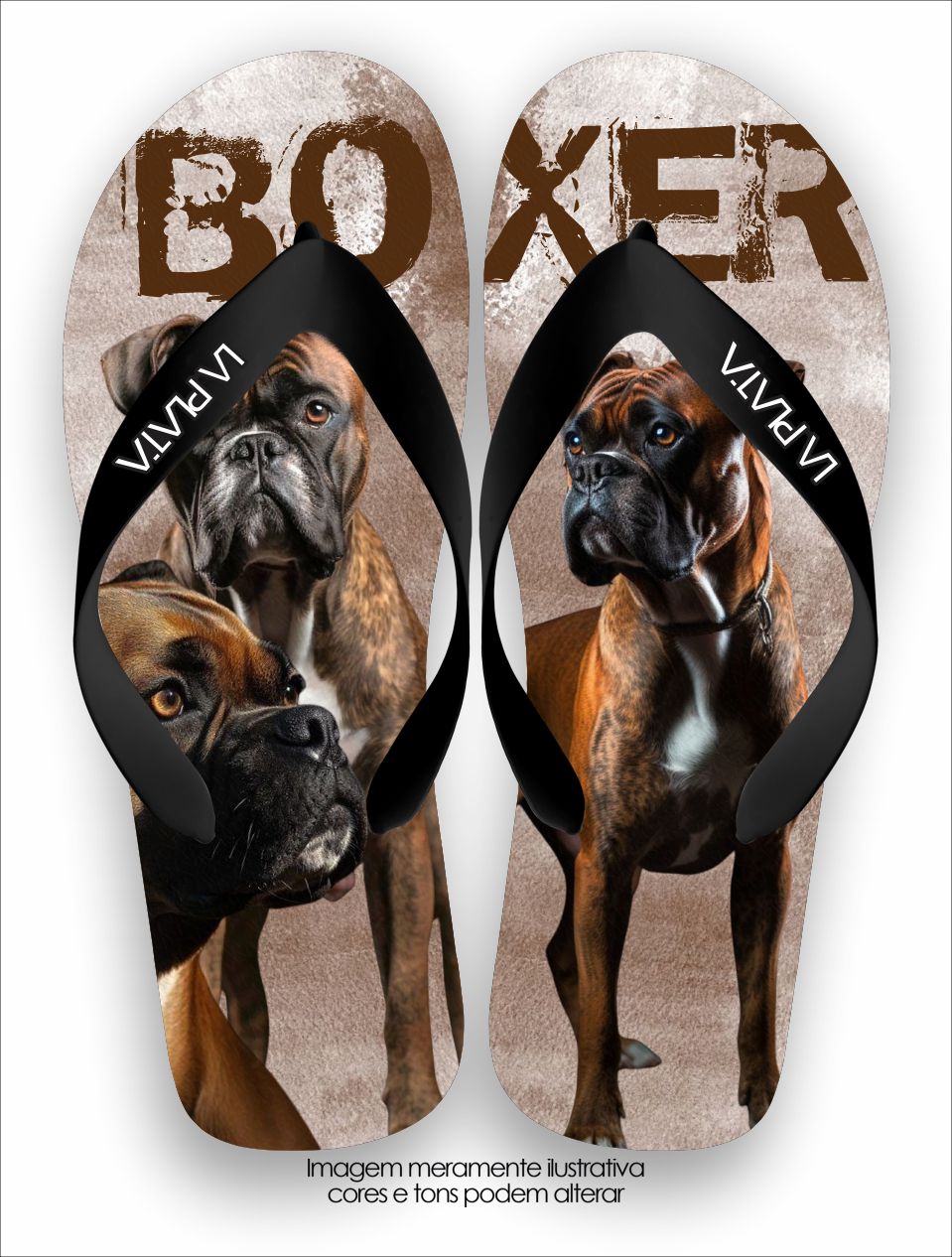 Chinelo Tradicional La Patinhas Dogs Boxer