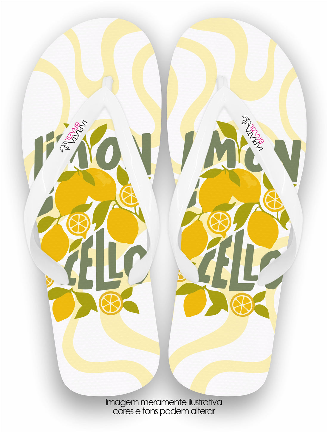 Chinelo Tradicional La Feminina Limon Cello Branco
