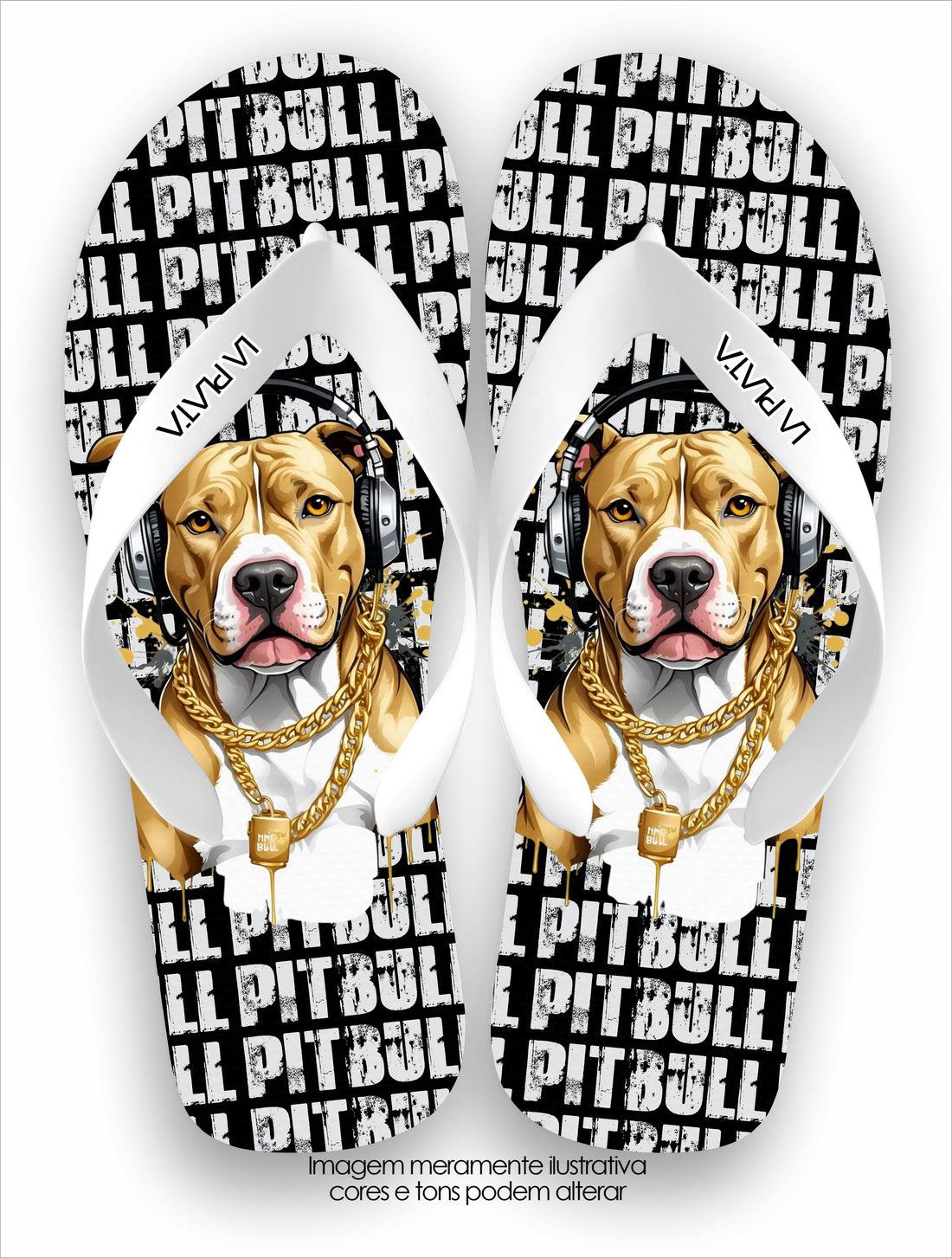 Chinelo Tradicional La Patinhas Dogs Pitbull