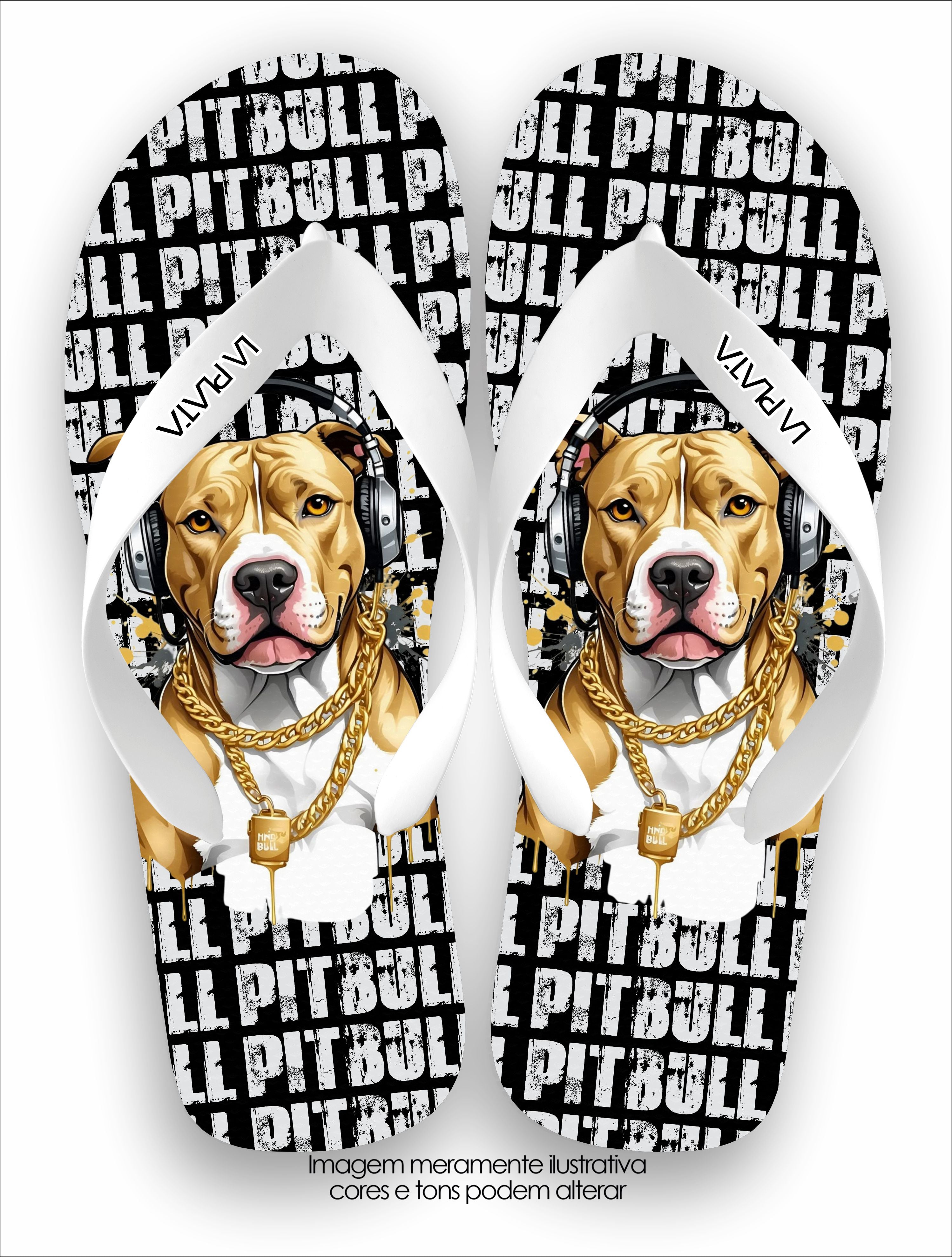 Chinelo Tradicional La Patinhas Dogs Pitbull