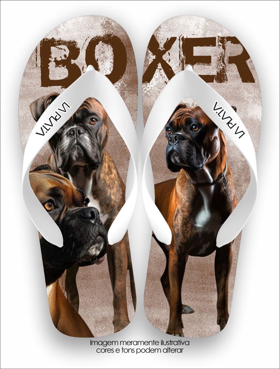 Chinelo Tradicional La Patinhas Dogs Boxer