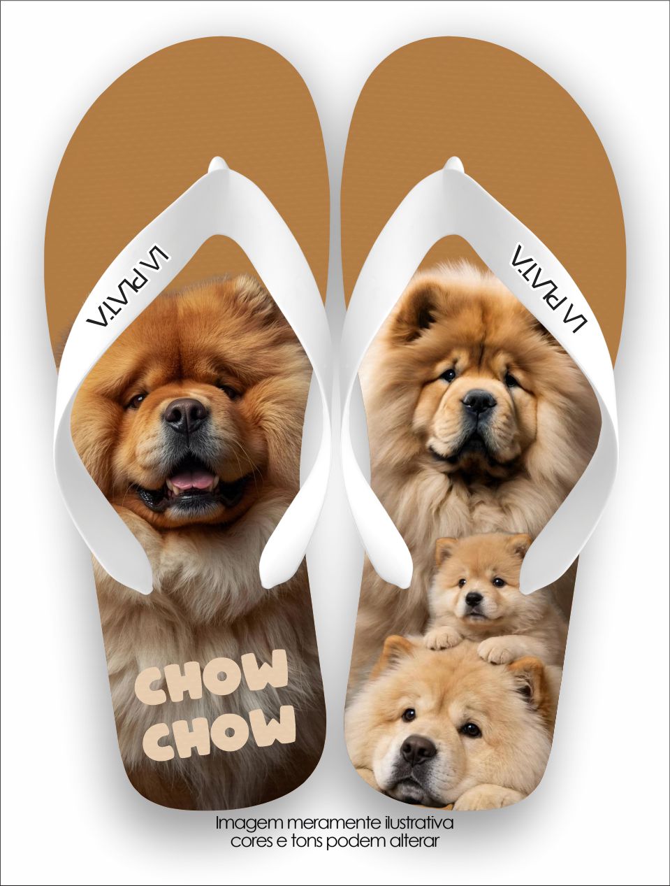 Chinelo Tradicional La Patinhas Dogs Chow Chow