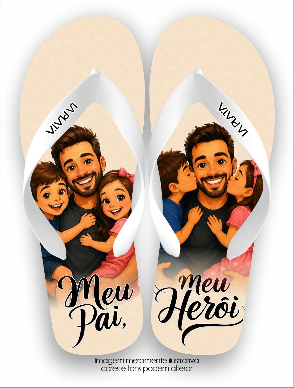 Chinelo Tradicional La Dia dos Pais Meu Herói