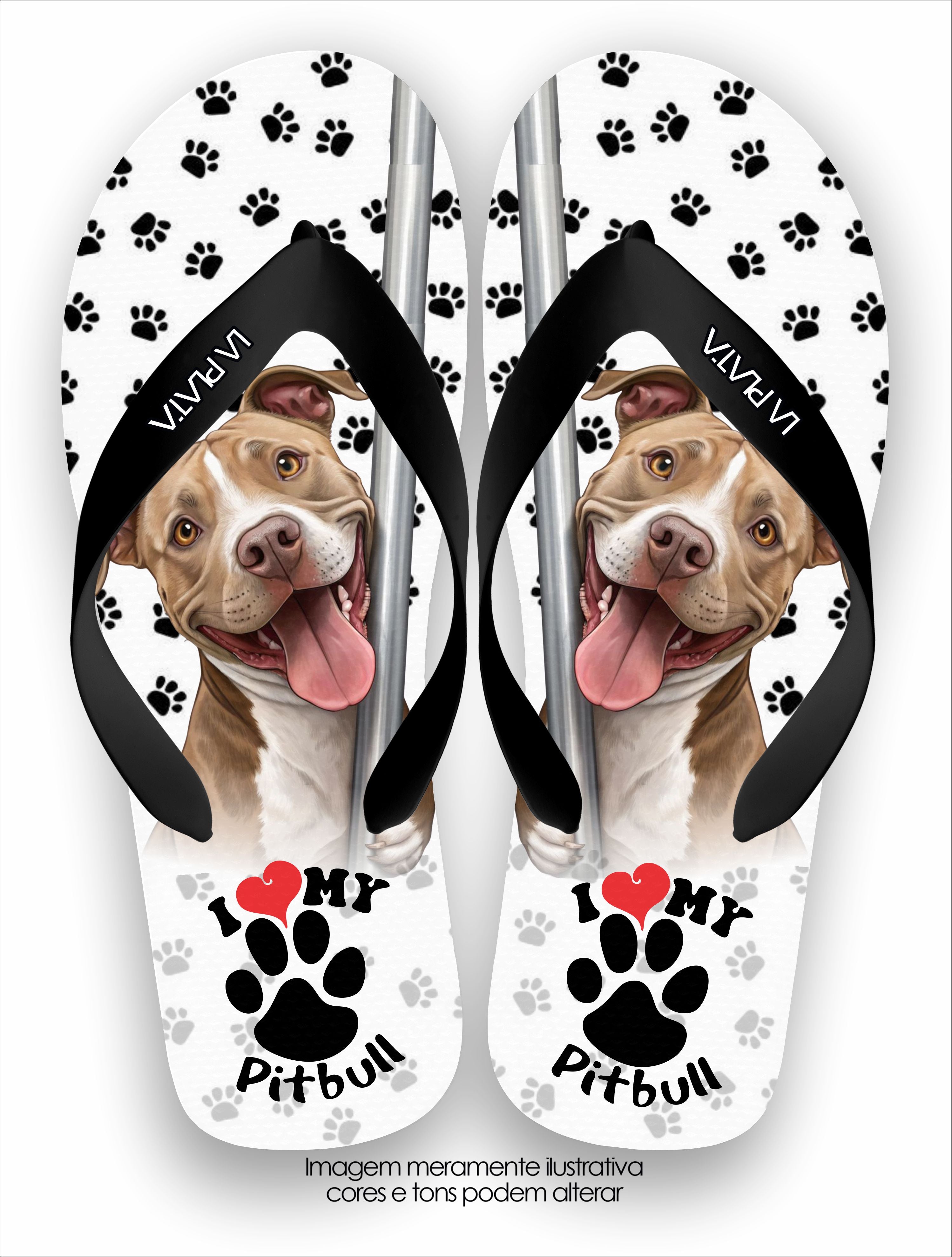 Chinelo Tradicional La Patinhas Dogs Baby Pitbull