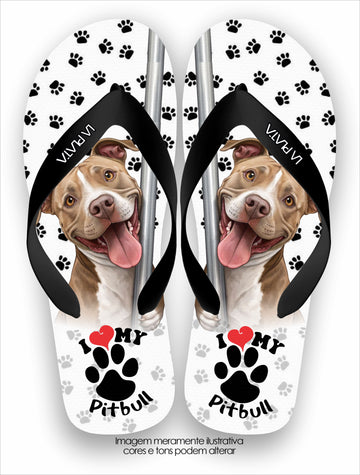 Chinelo Tradicional La Patinhas Dogs Baby Pitbull
