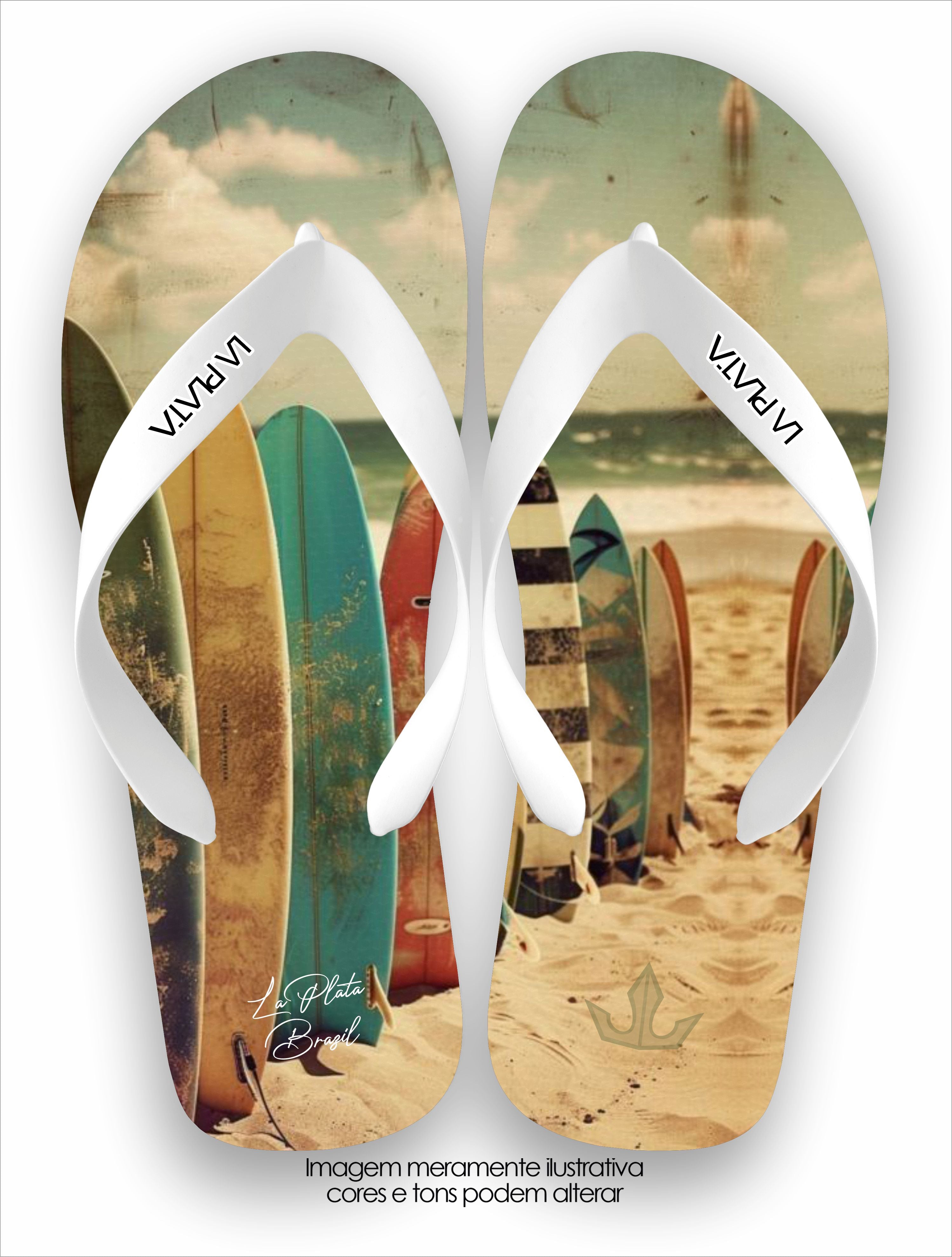 Chinelo Tradicional Pranchas Unissex La Praia