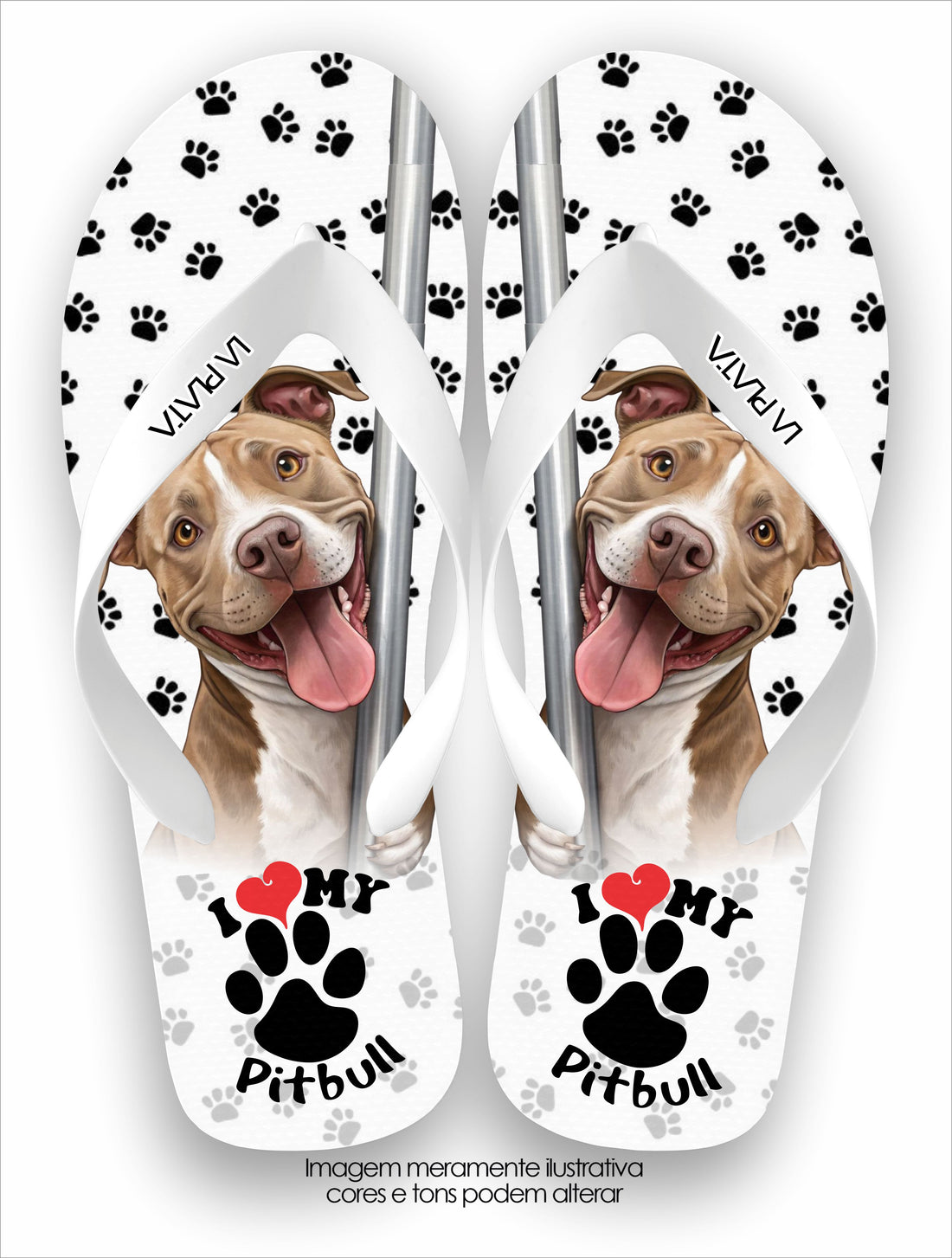Chinelo Tradicional La Patinhas Dogs Baby Pitbull