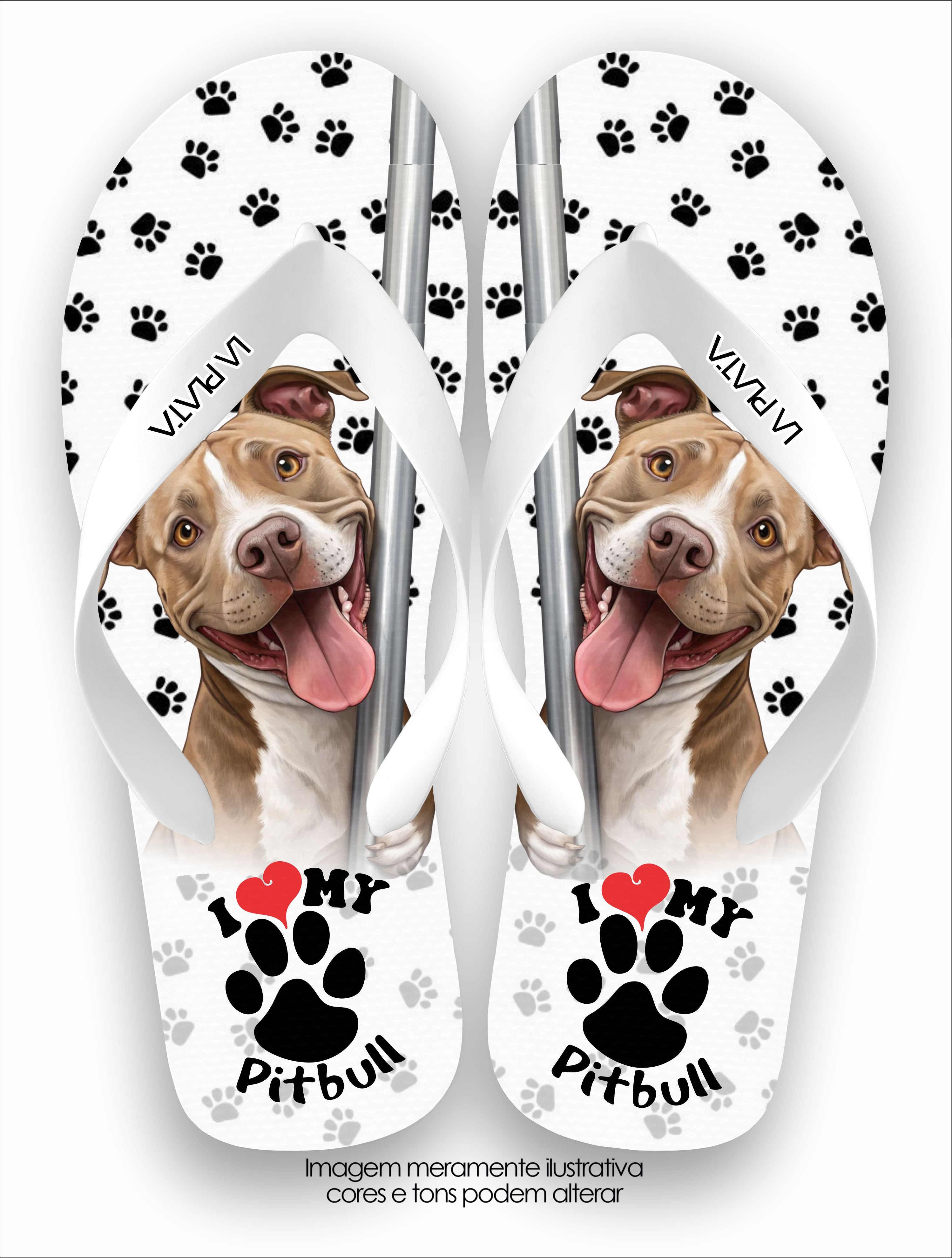 Chinelo Tradicional La Patinhas Dogs Baby Pitbull