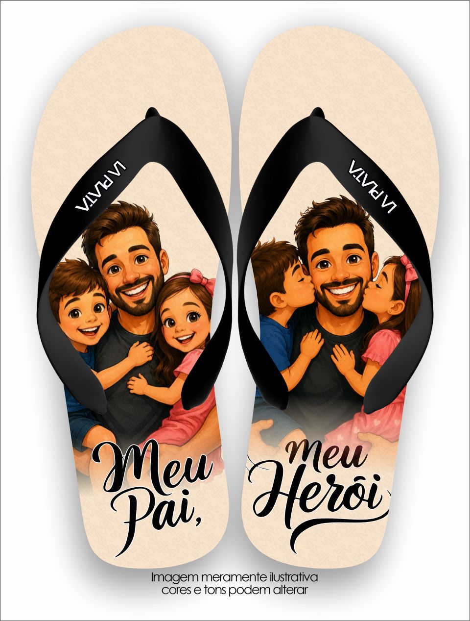Chinelo Tradicional La Dia dos Pais Meu Herói