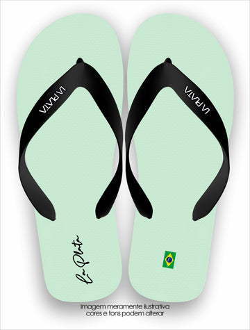 Chinelo La Plata Coleção Clássicas Verde Algodão