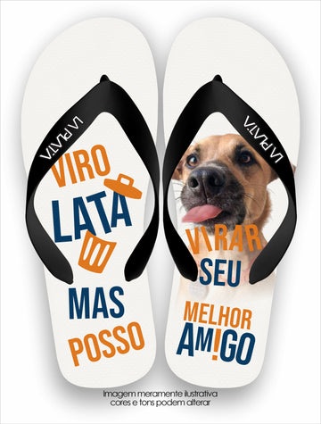 Chinelo Tradicional La Patinhas Dogs Virar SEU Melhor Amigo