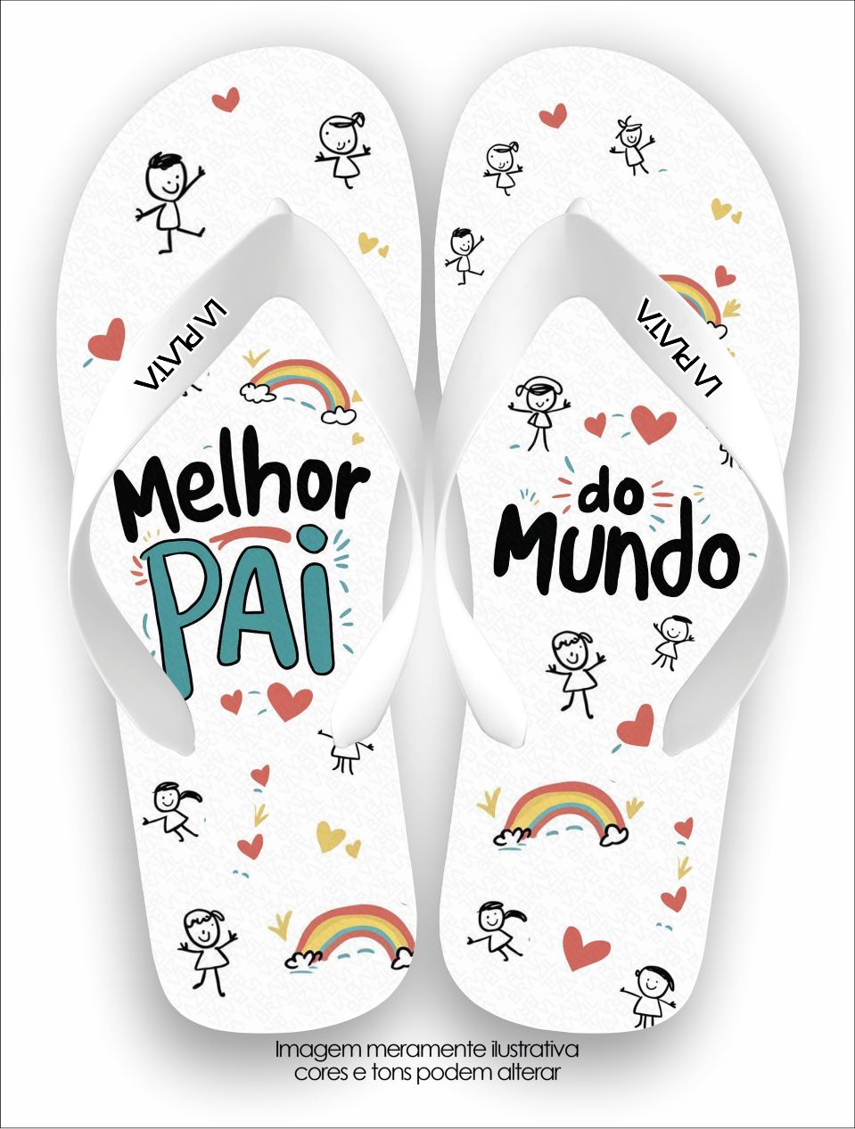 Chinelo Tradicional La Dia dos Pais Melhor Pai do Mundo