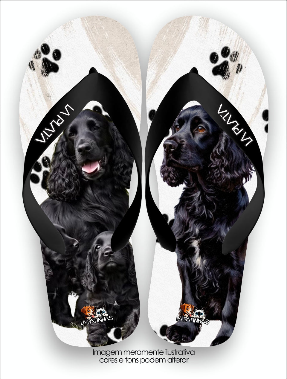 Chinelo Tradicional La Patinhas Dogs Cocker Spaniel Charmoso