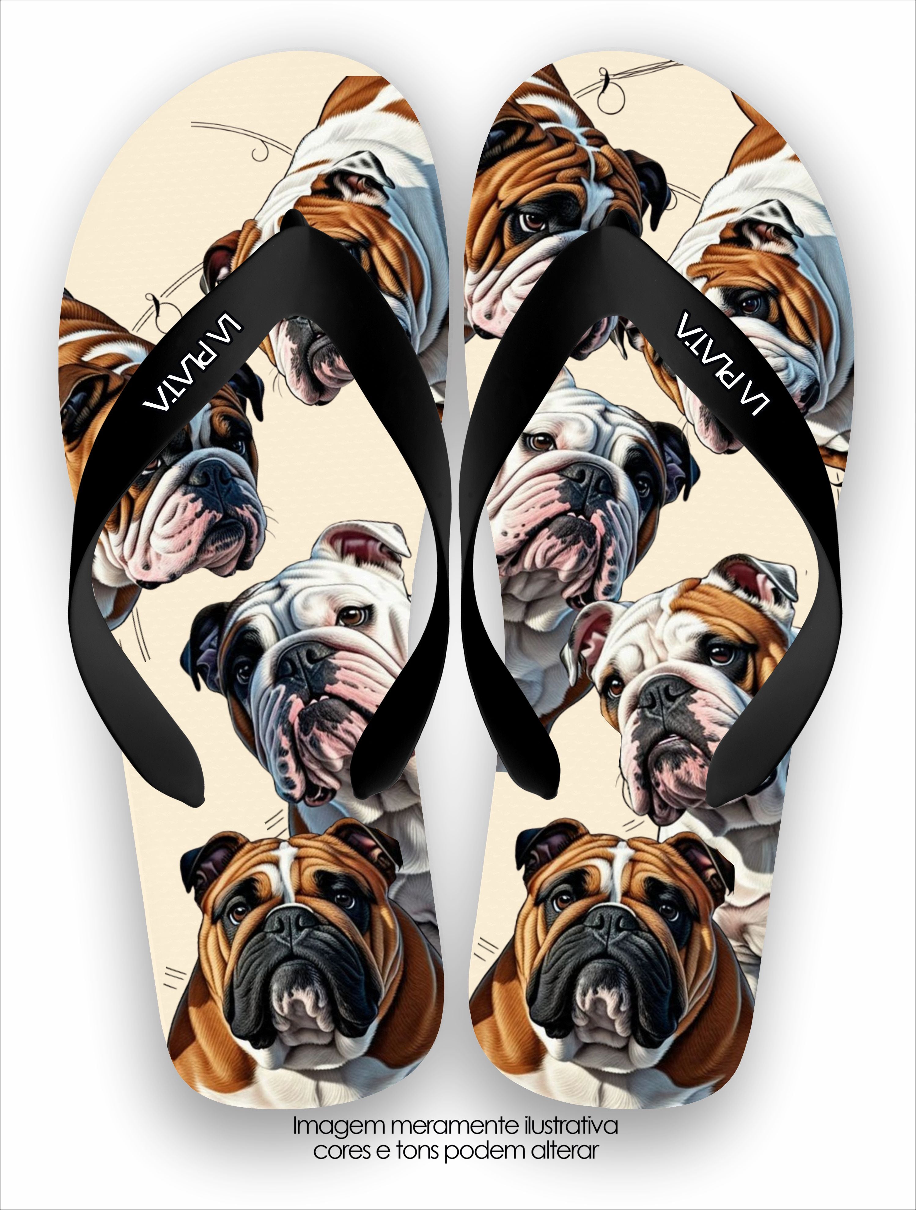 Chinelo Tradicional La Patinhas Dogs Buldogue