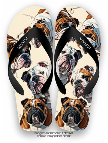 Chinelo Tradicional La Patinhas Dogs Buldogue