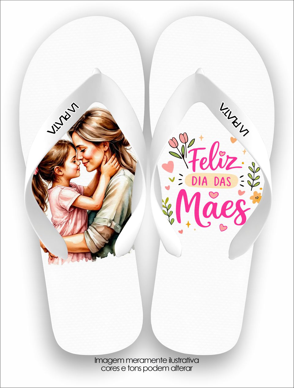Chinelo Tradicional La Dia das Mães Mãe de Menina