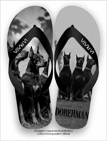 Chinelo Tradicional La Patinhas Dogs Dobermans