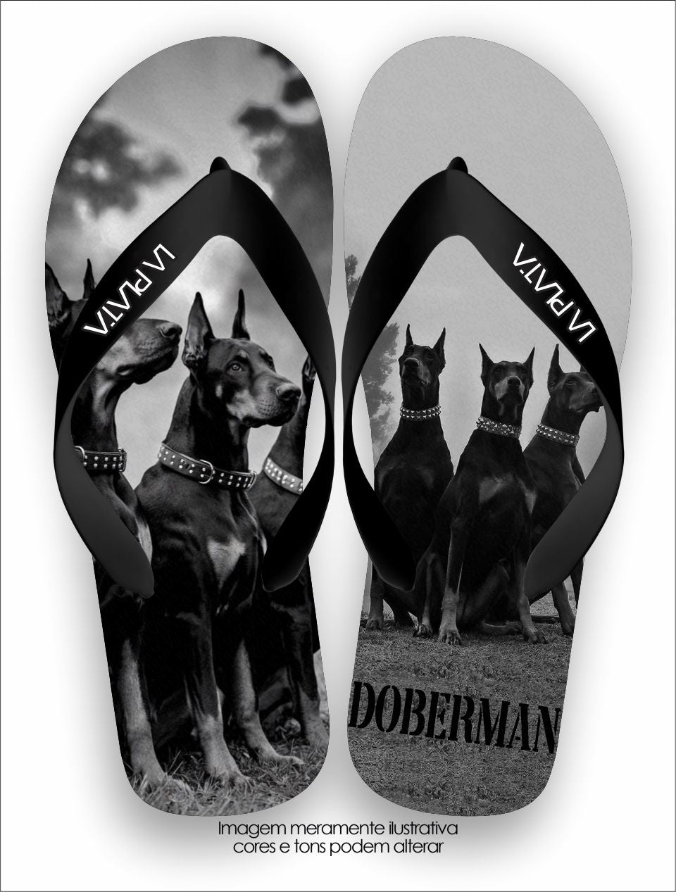 Chinelo Tradicional La Patinhas Dogs Dobermans