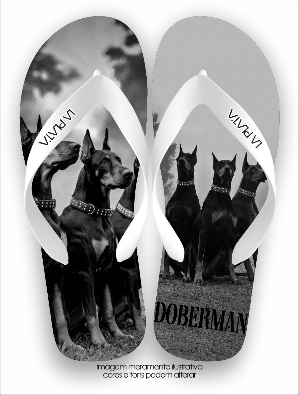 Chinelo Tradicional La Patinhas Dogs Dobermans