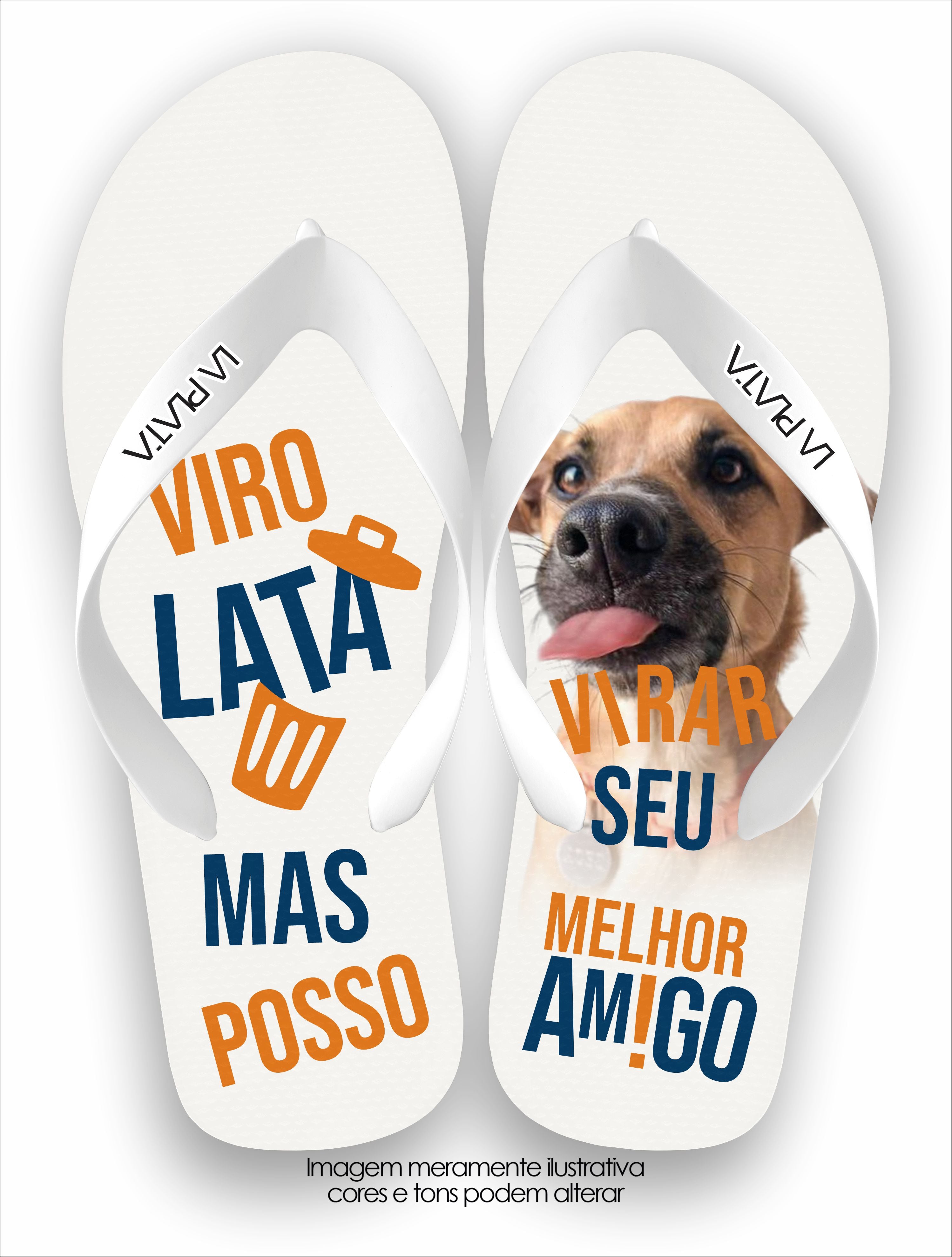 Chinelo Tradicional La Patinhas Dogs Virar SEU Melhor Amigo