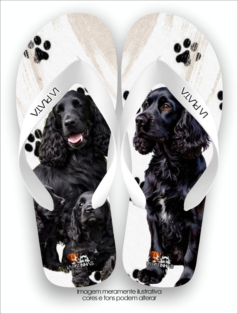 Chinelo Tradicional La Patinhas Dogs Cocker Spaniel Charmoso