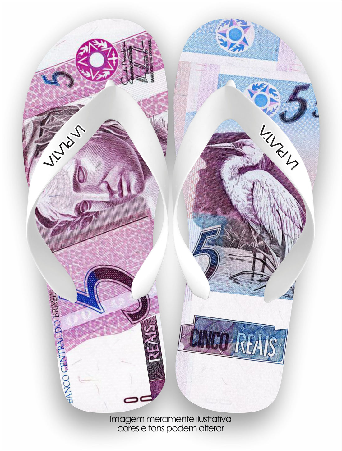 Chinelo Tradicional La Cédulas 5 Reais