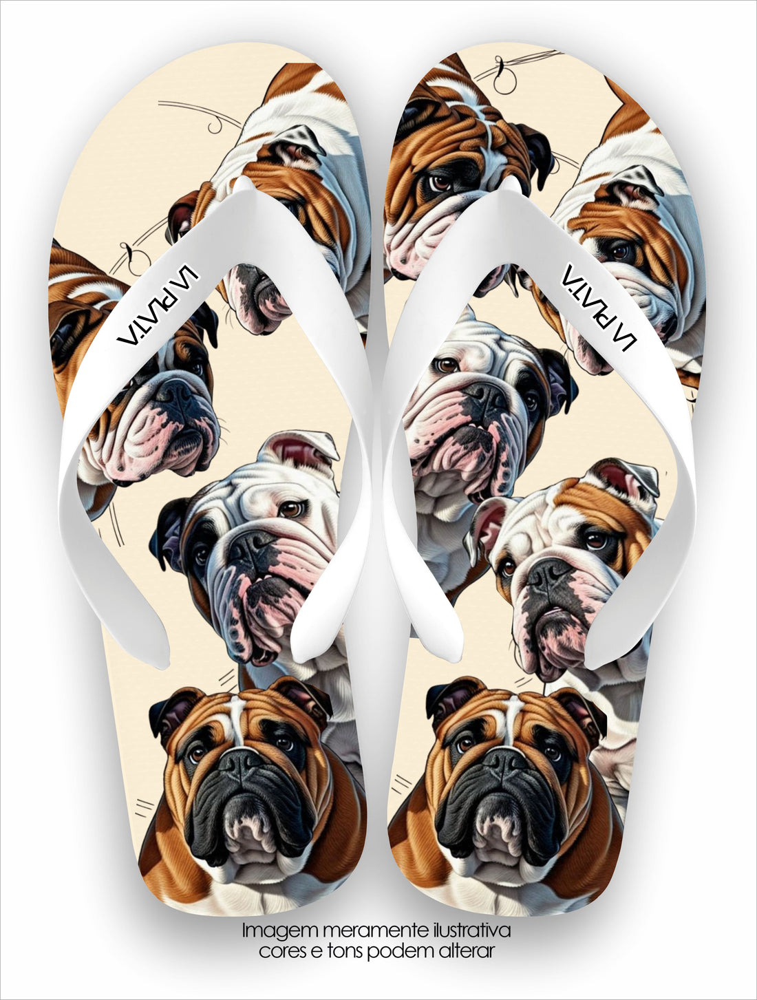 Chinelo Tradicional La Patinhas Dogs Buldogue