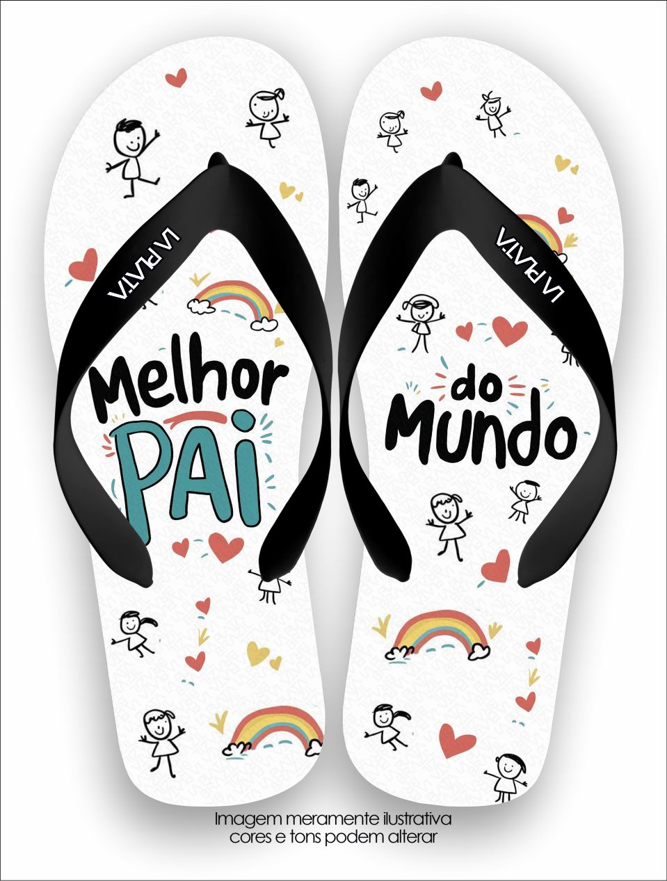 Chinelo Tradicional La Dia dos Pais Melhor Pai do Mundo
