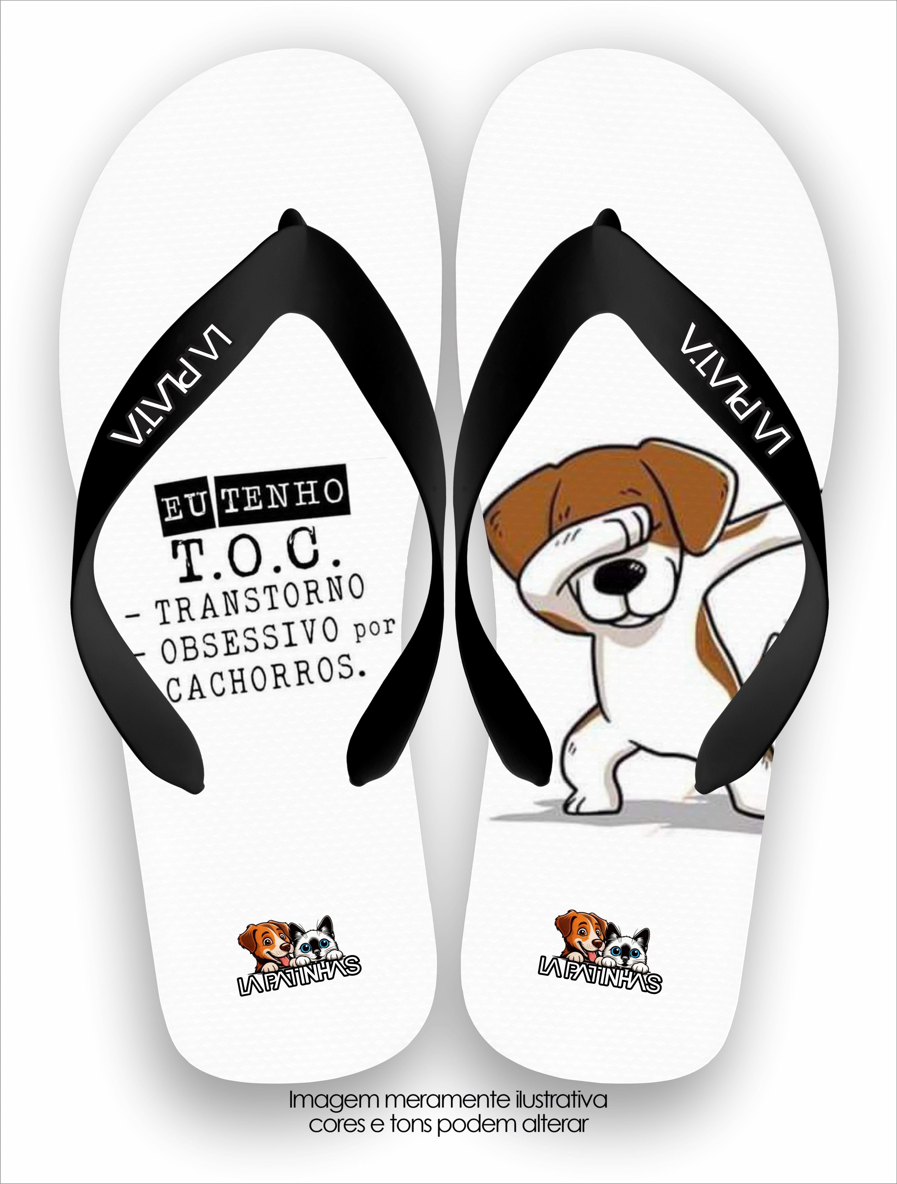 Chinelo Tradicional La Patinhas Dogs T.O.C