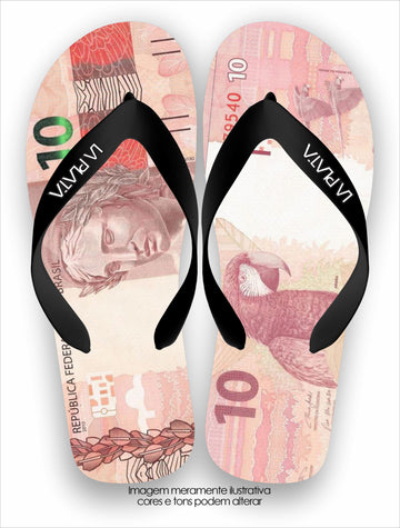 Chinelo Tradicional La Cédulas 10 Reais