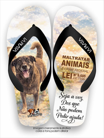 Chinelo Tradicional La Patinhas Dogs Ensine o Próximo - Cachorro Orelha