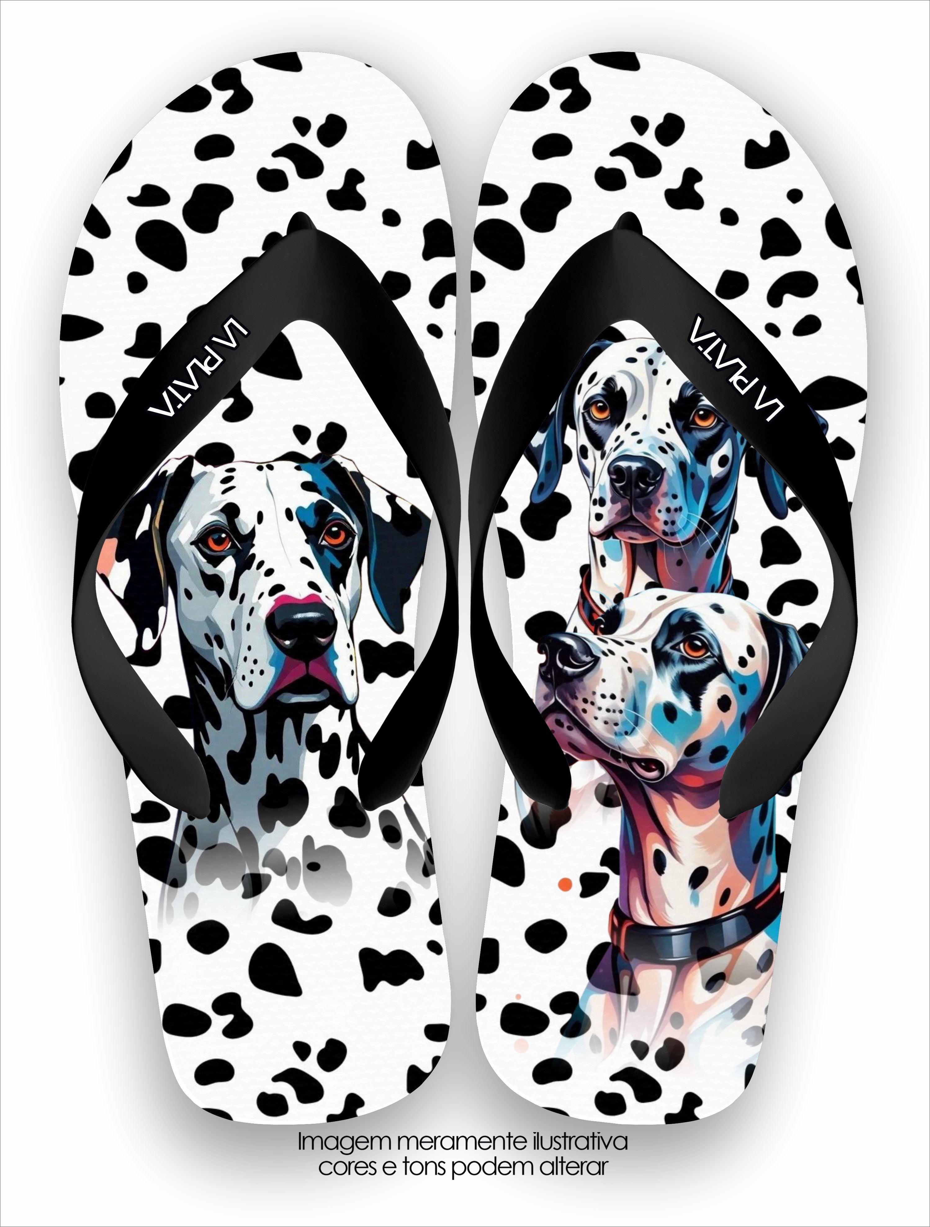 Chinelo Tradicional La Patinhas Dogs Dálmata
