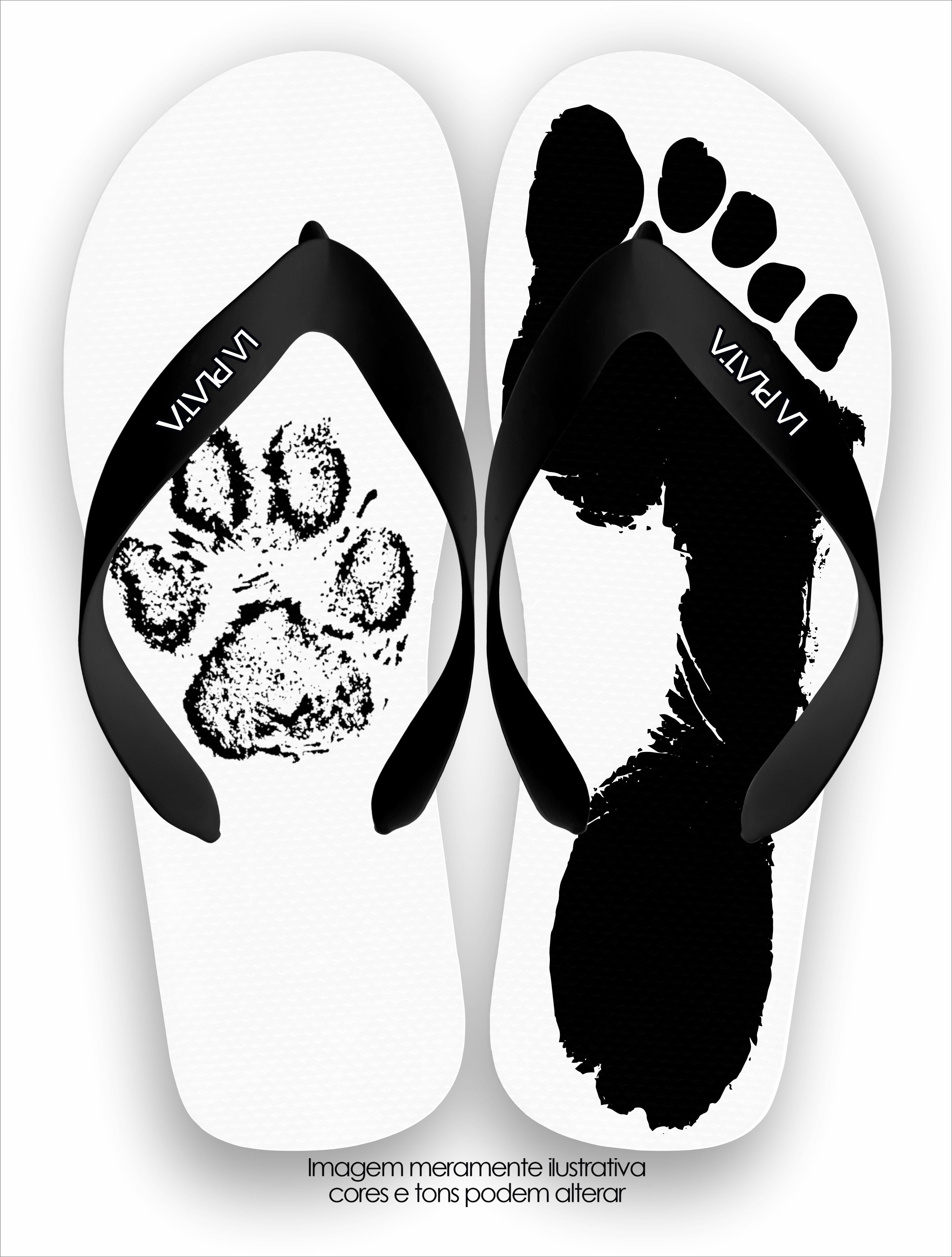Chinelo Tradicional La Patinhas Dogs La Pata Direita