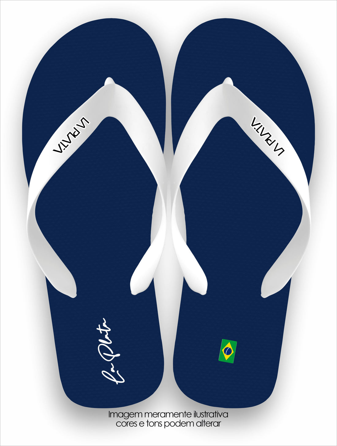 Chinelo La Plata Coleção Clássicas Azul Royal