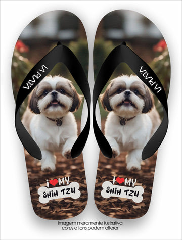 Chinelo Tradicional La Patinhas I Love My Shih-Tzu 02