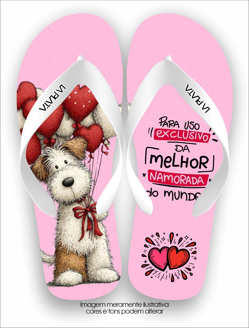 Chinelo Tradicional La Dia dos Namorados Melhor Namorada do Mundo