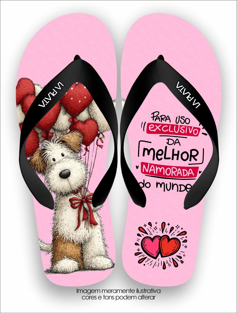Chinelo Tradicional La Dia dos Namorados Melhor Namorada do Mundo