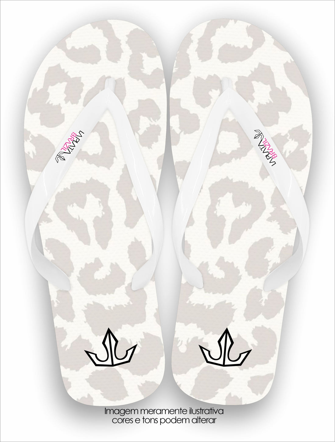 Chinelo Tradicional La Feminina Manchas Onça Conforto Total