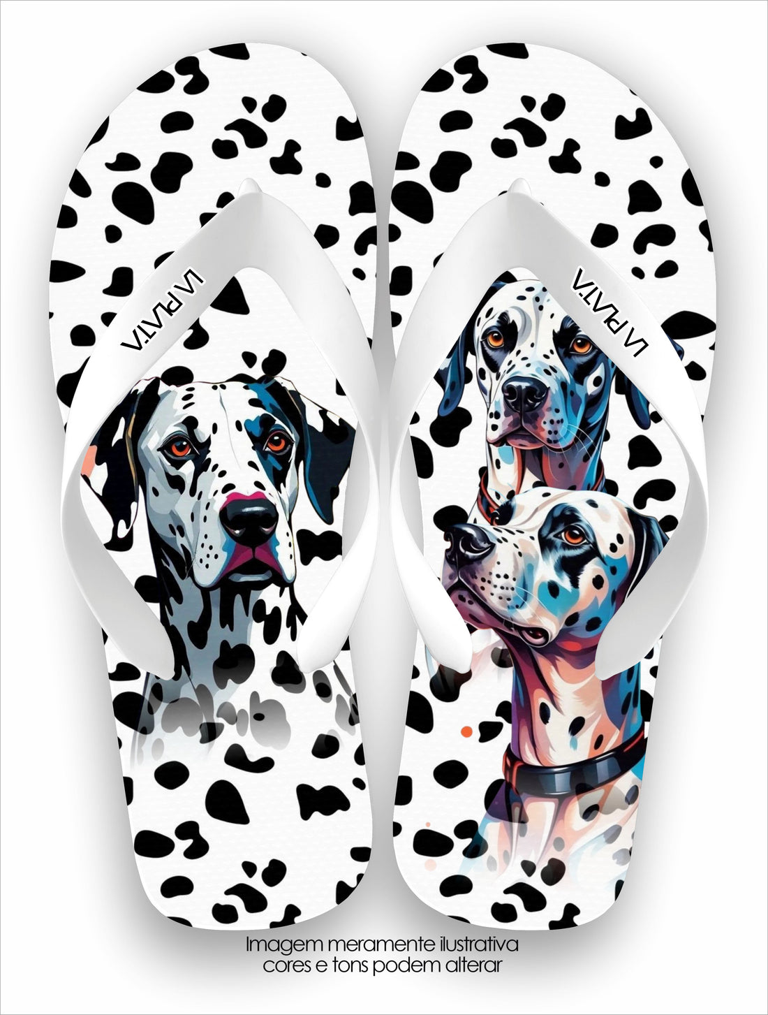 Chinelo Tradicional La Patinhas Dogs Dálmata