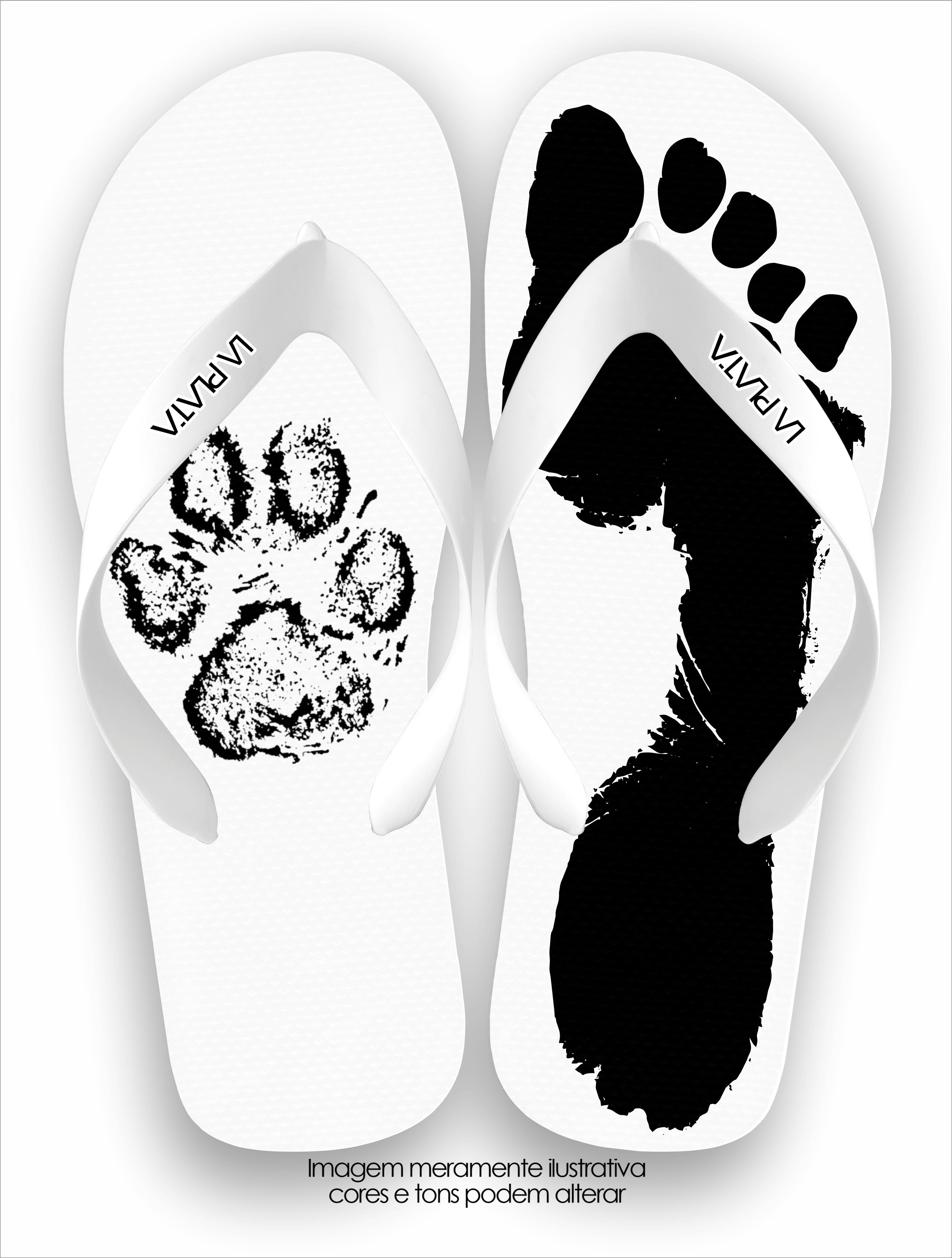 Chinelo Tradicional La Patinhas Dogs La Pata Direita