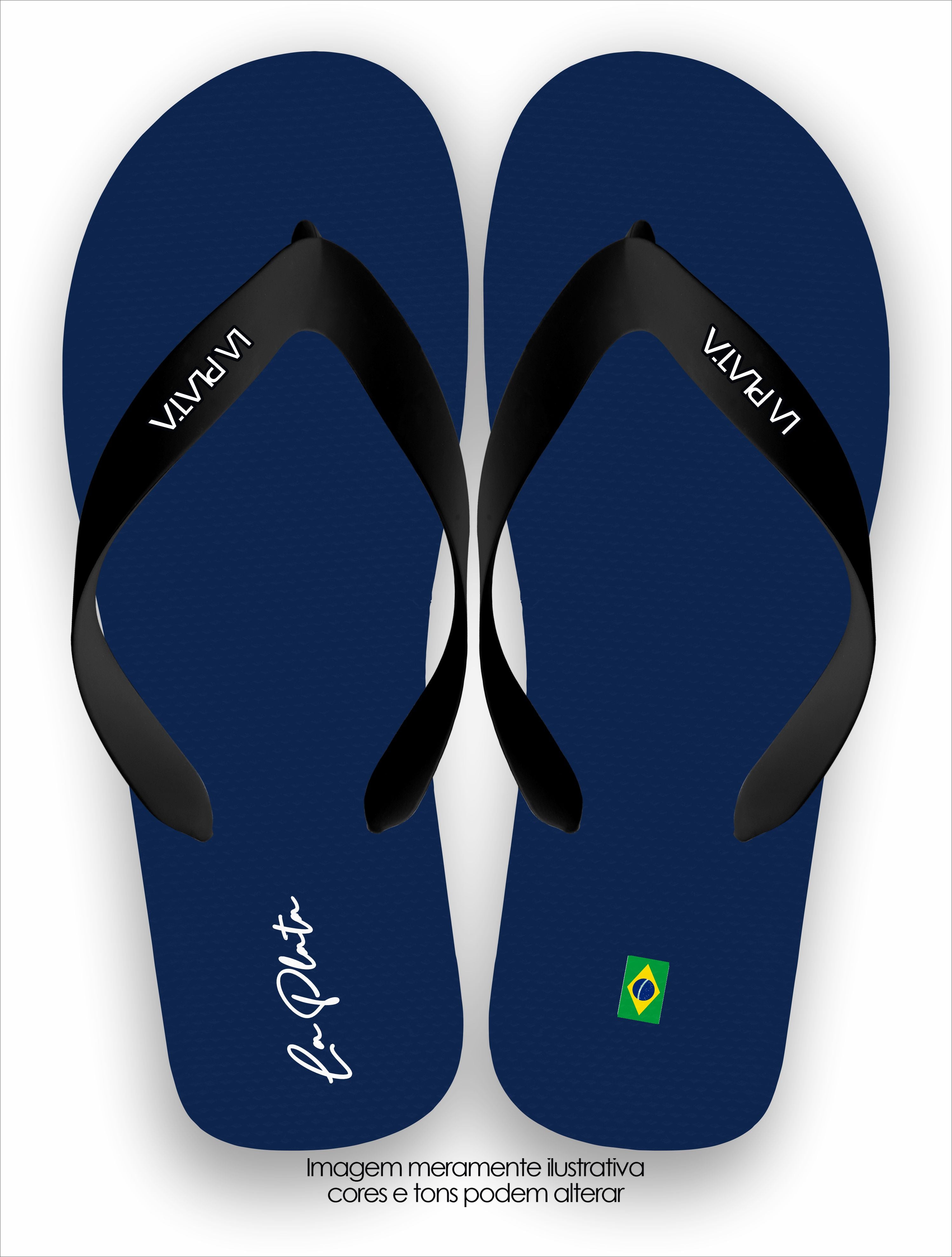 Chinelo La Plata Coleção Clássicas Azul Royal