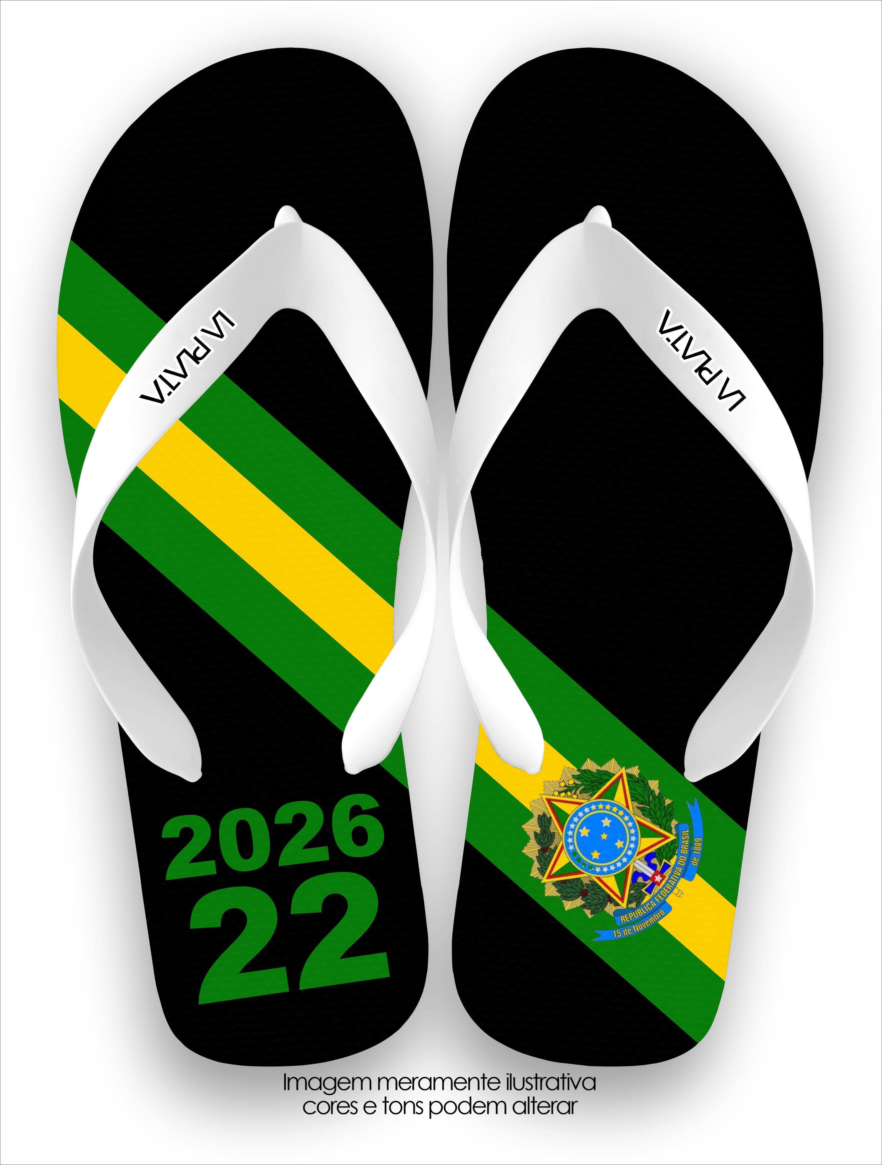 Chinelo Tradicional La Pátria 2026 22 Preto