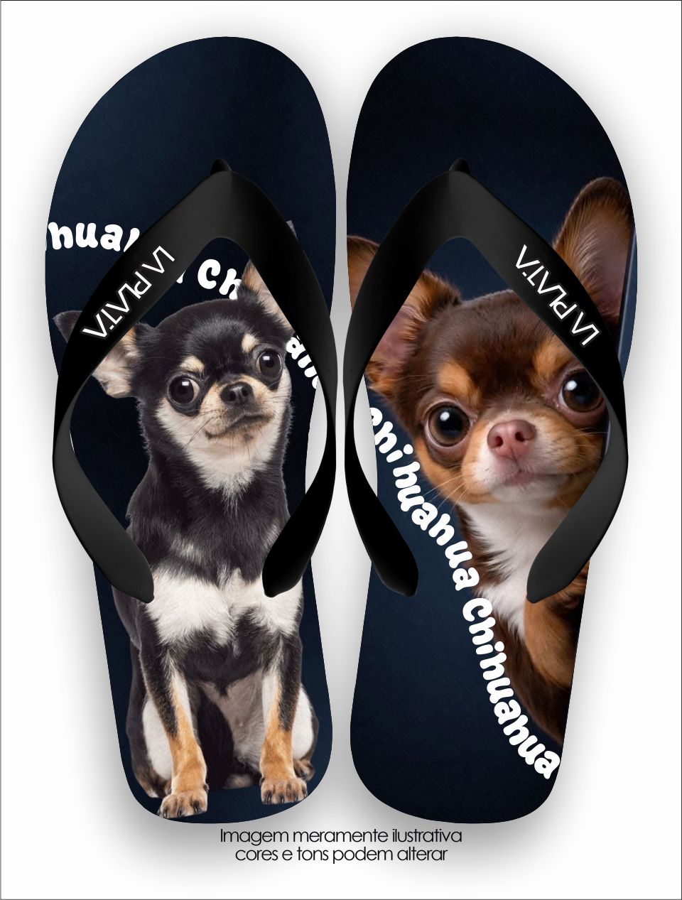Chinelo Tradicional La Patinhas Dogs Ô Chihuahua