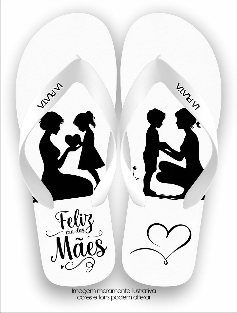 Chinelo Tradicional La Dia das Mães Feliz Dia Das Mães
