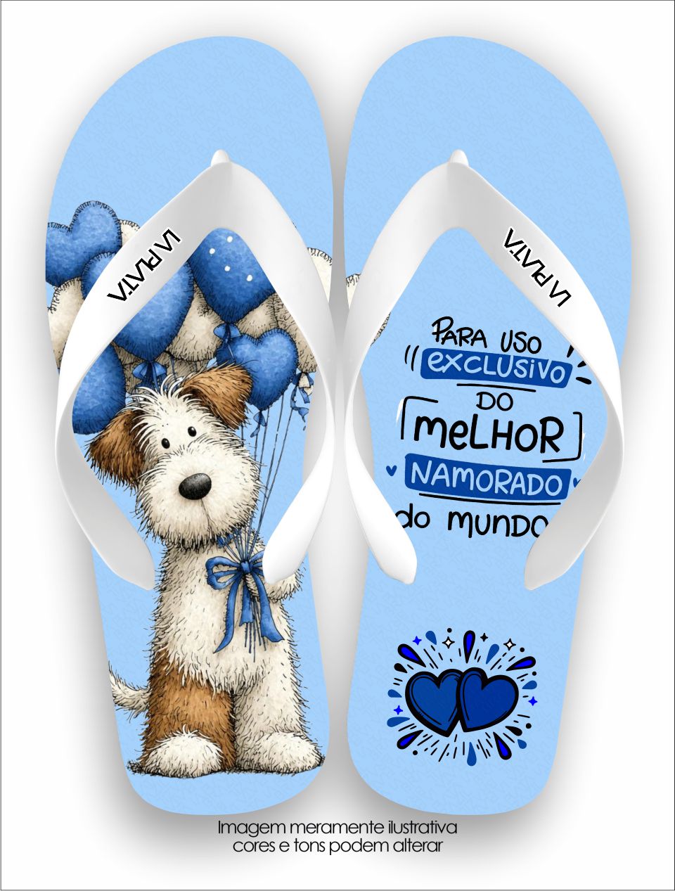 Chinelo Tradicional La Dia dos Namorados Melhor Namorado do Mundo