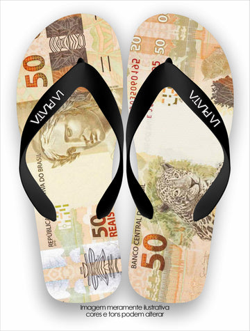 Chinelo Tradicional La Cédulas 50 Reais