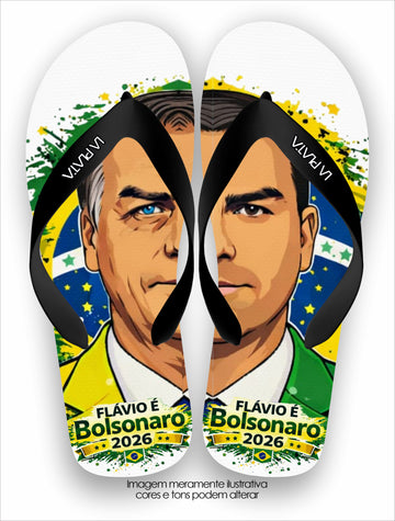 Chinelo Tradicional Flávio Bolsonaro Arte